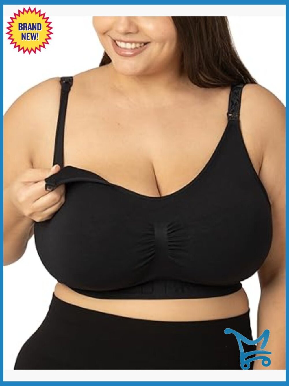 Seamless Nursing Bra, Adjustable Straps, Wireless Maternity